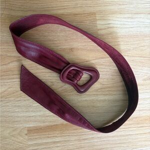 Anne Klein Deep Red Leather Belt